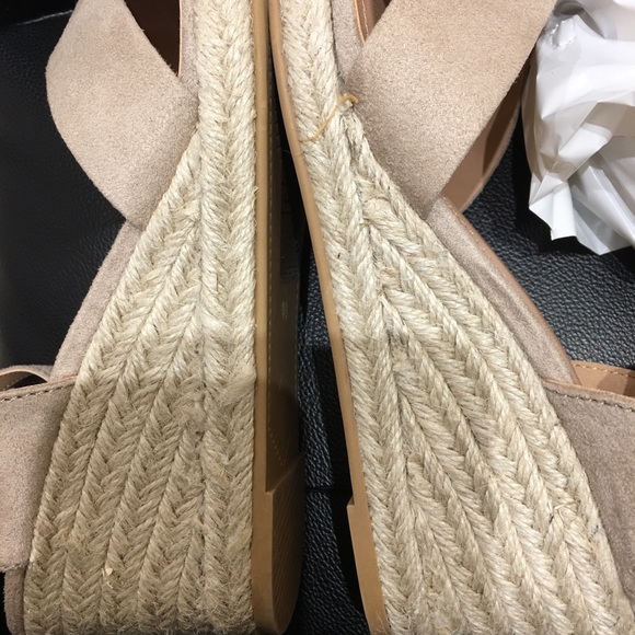 H&M Wedges blush pink /Tan -B3 - Picture 4 of 4